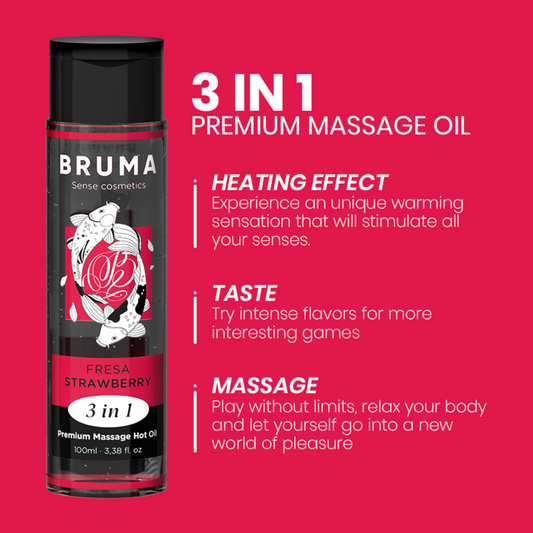 BRUMA - ACEITE DE MASAJE PREMIUM EFECTO CALOR 3 EN 1