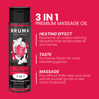 BRUMA - ACEITE DE MASAJE PREMIUM EFECTO CALOR 3 EN 1