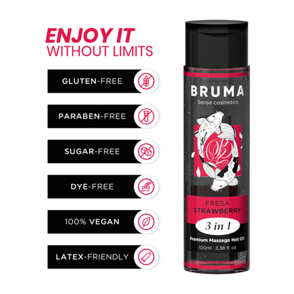 BRUMA - ACEITE DE MASAJE PREMIUM EFECTO CALOR 3 EN 1