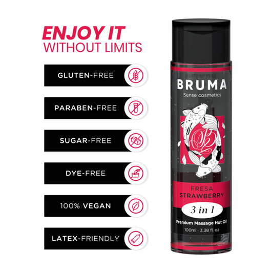 BRUMA - ACEITE DE MASAJE PREMIUM EFECTO CALOR 3 EN 1
